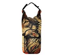 SyXIOP Bohemian Sunset Wolf Small Backpack with Water Bottle Holder Lightweight Water Bottle Holder for Hiking 20/24/32/40oz for Adults Kids Walking Hiking Camping Travelling Accesorios para
