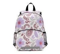SyXIOP Boho Paisley Flower Bird Berry Red White book bag for toddler boys harnessing with leash book bags for toddler mochila para ni?as de 4 a?os