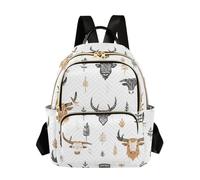 SyXIOP Boho West Highlander Cow Brown 14 Inch trendy, stylish fashion backpack for women work backpack for business