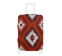 SyXIOP Brick Red Ikat Elastic Luggage dust Cover Covers for suitcases Travel Accessories Fit 18-32 Inch Luggage