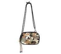 SyXIOP Camouflage Rtero Crossbody Camera Bag for Men Fashion with Credit Card Slots Shoulder Bag Walk the dog
