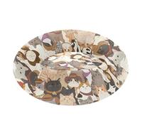 SyXIOP Cartoon Cool Cowboy Cat Relieve Stress Pet Cat Beds fluffier Calming Bed for Medium Size Pets Supplies Memory Foam