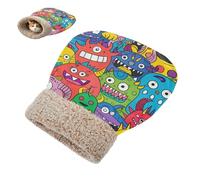SyXIOP Cartoon Cute and Colorful Monsters Sleeping Bag Covered Cat Bed for Cats Pet Tunnel Hideout Nest Winter Cozy Plush Semienclosed