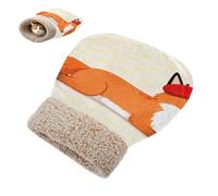 SyXIOP Cartoon Cute Orange Fox Cat Cave Bed for Cats Puppy Kittens' Sack Cold Weather Comfortable Cozy Wrap Semienclosed