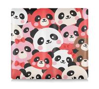 SyXIOP Cartoon Cute Panda Red Premium Leather Auto Registration Insurance & ID Card Holder Essential Car Wallet Case for Cards, Essential Document Driver License