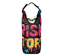 SyXIOP Cartoon Graffiti Grim Reaper Water Bottle Slings Versatile Water Bottle Holder Sling 20/24/32/40oz for Daily Walking Hiking and Other Outdoor Activities Accesorios para Mochilas