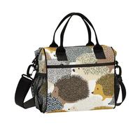SyXIOP Cartoon Hedgehog Cute Colorful Adjustable Lunch Bag for Girls with Shoulder Strap Adult Lunch Bags for Women for University bulto de comida para Hombre