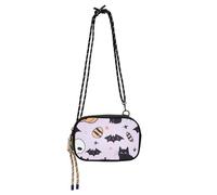 SyXIOP Cartoon Purple Pumpkin Happy Halloween Small Crossbody Bag Womens Beauty with Credit Card Slots Nylon Small Crossbody Phone Bag Walk the dog
