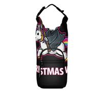 SyXIOP Cartoon Sticker Grim Reaper Small Backpack with Water Bottle Holder Portable Water Bottle Holder Bag 20/24/32/40oz for Daily Walking Hiking and Other Outdoor Activities Funda para Botella De