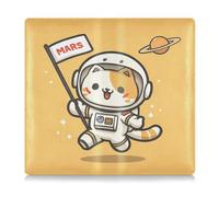 SyXIOP Cat Land on Mars Pu Leather Auto Registration Insurance & ID Card Holder Vehicle Glove Box Organizer for Driver License, Cards & Essential Documents