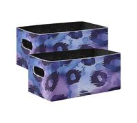 SyXIOP Childish Animal Spots Pattern Amethyst foldable Felt baskets for storage containers for shelves organize baskets for storage containers