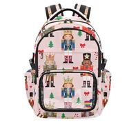 SyXIOP Childish Cartoon Nutcracker Soldiers Pink Clear Bookbag Backpack Cute Sturdy See Through Backpack for Kids Students, Age 7-18 mochila de viaje para nina