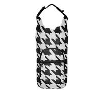 SyXIOP Classical Black White Houndstooth Bottle Sling Multi Size Water Bottle Carrying Case 20/24/32/40oz for Daily Walking Hiking and Other Outdoor Activities Bolso para Botella De Agua