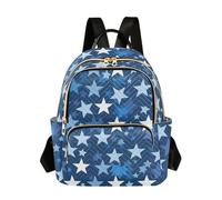 SyXIOP Classical White Stars Blue 14 Inch trendy, stylish small backpack for women laptop bag for ladies,teen girls