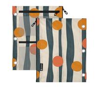 SyXIOP Clear Window 3 Hole Punched folders Flat Abstract Pattern Stripe Dot