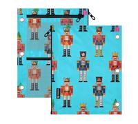 SyXIOP Clear Window 3 Ringing Binder Childish Cartoon Nutcracker Soldiers