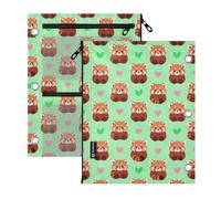 SyXIOP Clear Window 3 Ringing Binder Cute Funny Red Panda
