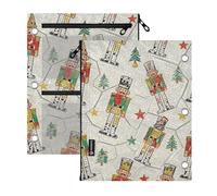 SyXIOP Clear Window 3 Ringing Binder Pocket Nutcracker Soldiers Color