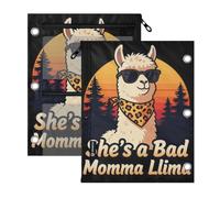 SyXIOP Clear Window 3 Ringing Pencil case Bad Momma Llama
