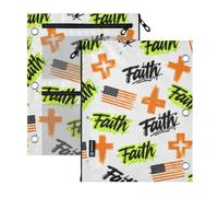 SyXIOP Clear Window 3 Ringing Pencil case Faith Over Fear Neon Green Flag