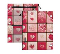 SyXIOP Clear Window 3 Ringing Pencil case Texas Hold'em Red Gold Valentines