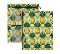 SyXIOP Clear Window Binder Pouches 3 Ringing with Zipper Cartoon Mystery