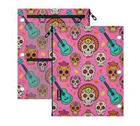 SyXIOP Clear Window Pencil case 3 Day of The Dead Skeleton