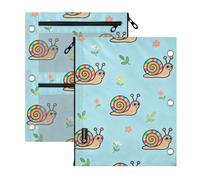 SyXIOP Clear Window Pencil case 3 Merry Christmas Snail Blue
