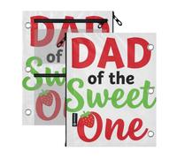 SyXIOP Clear Window Zipper pouching for 3 Ringing Binder Dad of The Sweet