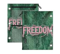 SyXIOP Clear Window Zipper pouching for 3 Ringing Binder Freedom