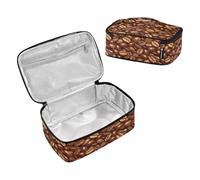 SyXIOP Coffee Beans Brown Designed Mens Lunch Bag Thermal Lunch Box Mens Lunch Box with Handle bolsas para comida