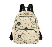 SyXIOP Cute and Adorable Cartoon Doughnut 14 Inch Work Business black backpack fashion backpack purse for ladies,teen girls