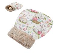 SyXIOP Cute Cartoon Spring Easter Rabbits Cat Bed Sleeping Bag for Indoor Pets Pet Tunnel Hideout Nest Cold Weather Cozy Plush Self Warm