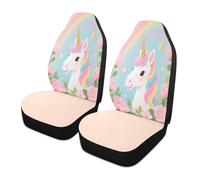 SyXIOP Cute Cartoon unicorns decorative seat cover for driver cool covers for car seats cubreasientos para carro set of 2