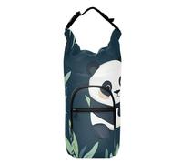 SyXIOP Cute Cartoon White Panda Waterbottle Sling Adjustable Waterbottle Holder 20/24/32/40oz for Daily Walking Hiking and Other Outdoor Activities Funda para Botella De Agua