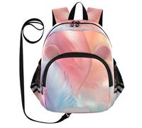 SyXIOP Cute Ears Kids School Backpack Leash Boy's Girl's Anti-Lost Diaper Bag Backpack with Reflective Strip S Colorful Feather