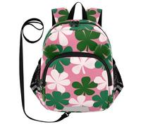SyXIOP Cute Ears Mini Kids Backpack Leash Boys Girls Anti-Lost Bag School with Reflective Strip M Northern Ireland Clover Leaf Pink Green