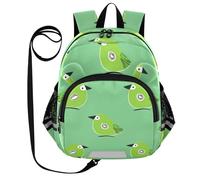 SyXIOP Cute Ears School Kid Backpack Leash Little Girls Anti-Lost Mini Bookbag with Reflective Strip S Oliver Jeffers Style Kiwi Jade Bird Design Green
