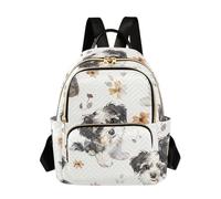 SyXIOP Cute Grey Schnauzer Dog 14 Inch waterproof shoulder backpack purses for women fashion backpack purse for school&nurse