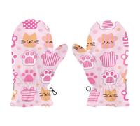 SyXIOP Cute Pink Cat cute toddler girl mittens age 4-5 girls snow gloves guantes para el frio ni?as S 2-4