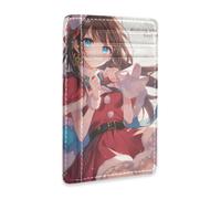 SyXIOP Cute Red Christmas Anime Girl Leather Slim Wallets