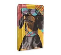 SyXIOP Dachshund Dog 80s Leather Slim Wallet