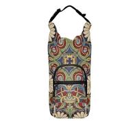 SyXIOP Daisy Red Blue William Morris Pattern Bottle Carrier Bag Lightweight Hiking Water Bottle Carrier 20/24/32/40oz for Daily Walking Hiking and Other Outdoor Activities Bolso para Botella De Agua