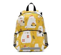 SyXIOP Delicate Cartoon Sun Bear Gold personalized backpack for kids safety book bags for 3-4 year old para bebes varon
