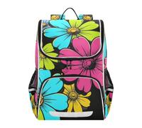 SyXIOP Designed backpacks for kids school Hippie Flower Power | kids backpacks for school boys with chest strap book bags for boy