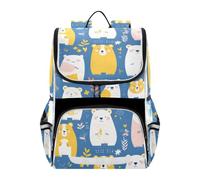 SyXIOP Designed backpacks in bulk for kids Mr &mrs Bear Peach Blue