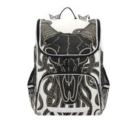 SyXIOP Designed classic kids backpack Goat Stars Evil | the backpack kid with chest clip bookbag for 10-12 year old