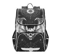 SyXIOP Designed large backpack for kids Evil Skull Black | kid boy backpack with chest strap bookbag for book bags for teenage girls boys