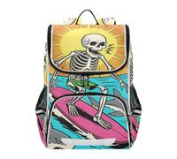 SyXIOP Designed one strap backpack kids Vintage Skeleton Surfer