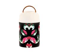 SyXIOP Diamonds Snake Black Stainless Steel Vacuum Insulated lunch box hot food with spoon for child overnight oats 17 oz